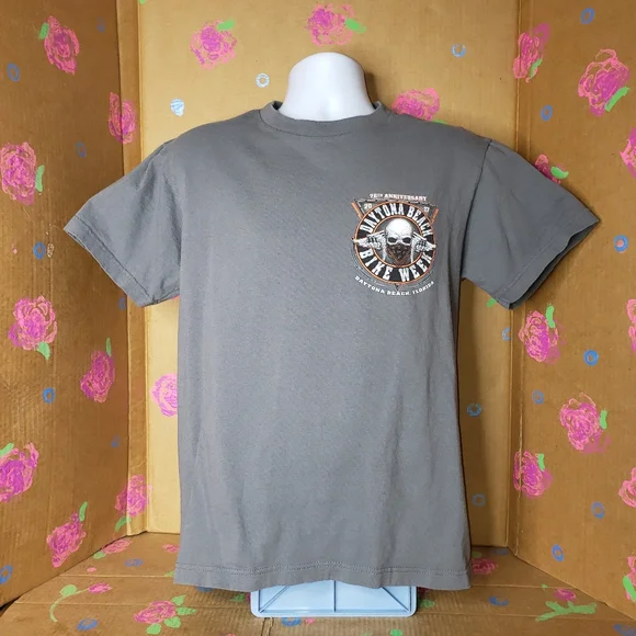 DAYTONA BEACH BEACH BIKE WEEK 2017 GRAY SHIRT SIZE LARGE - Picture 3 of 6